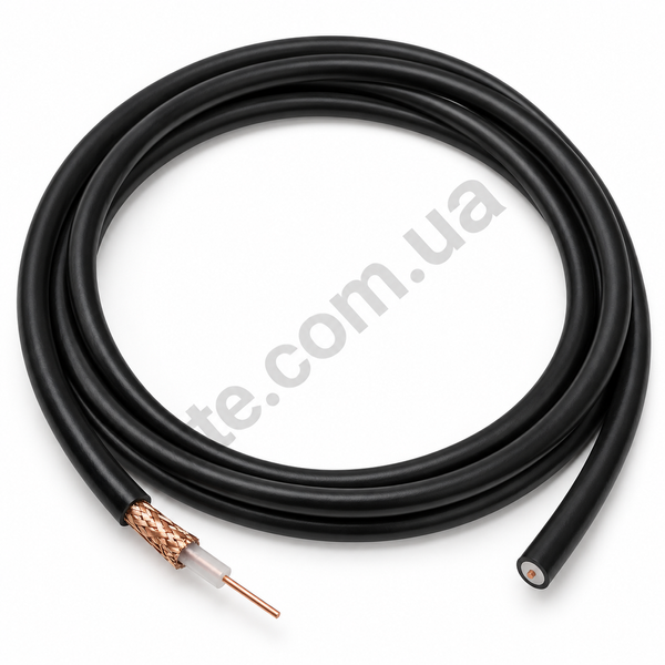 Коаксіальний кабель RG-58 50 Ом, мідна моножила (ціна за 1 метр) INET-005002 фото