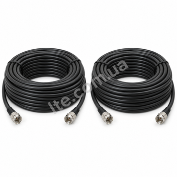 Кабельна збірка RG-6 75 Ом / конектори F-male (2 &times; 15 метрів) INET-005006 фото