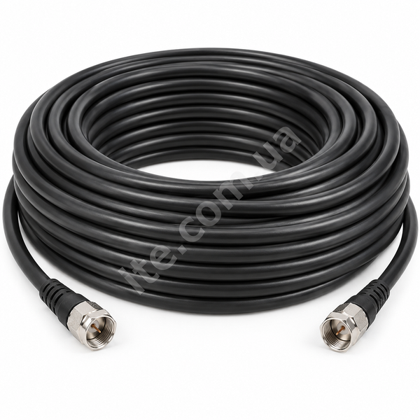 Кабельная сборка RG-6 75 Ом / коннекторы F-male (2 &times; 15 метров) INET-005006 фото