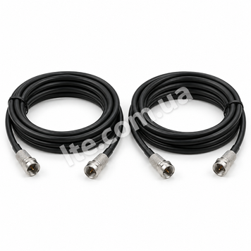 Кабельна збірка RG-58 50 Ом / конектори F-male (2 &times; 5 метрів) INET-005007 фото