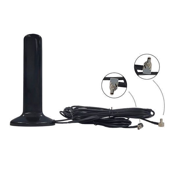 Автомобільна 4G LTE антена MIMO CRC9 на магніті, 2&times;16 dBi, кабель 3 м INET-005052 фото
